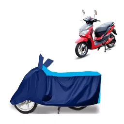 Auto Pearl Two Wheeler Cover for Hero Electric Electric Dash - Cyan, Blue-picture-43