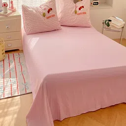 JC HOME Pink Polycotton Double Extra Large Regular Bedding Set image 2