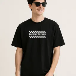 Be Crazy Men Graphic Printed Round Neck Cotton Oversized T-shirt-picture-16