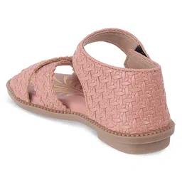 Jazzy Juniors Geometric Designed Velcro Closure Sandals - Pink image 4