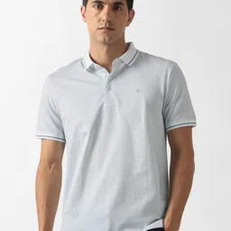 Van Heusen Men Geometric Printed Polo Collar Pure Cotton T-shirt-picture-45
