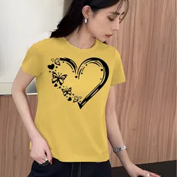 Kasendra Graphic Round Neck Printed Polyester T-shirt-picture-20