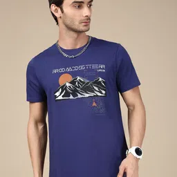 The Roadster Life Co. Graphic Printed Pure Cotton Round Neck T-Shirt-picture-45