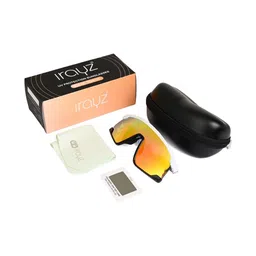 Irayz Men Red Lens & White Sports Sunglasses with image 4