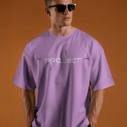 Silver Moon Clothing Typography Printed Round Neck Cotton Oversized T-shirt-picture-13