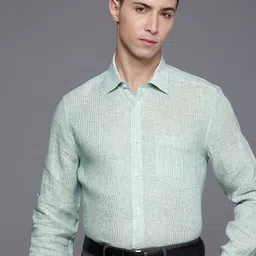 Louis Philippe Classic Opaque Striped Linen Formal Shirt-picture-19