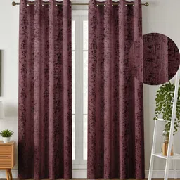 GEET CREATIONS Violet Set of 2 Window Curtain image 3