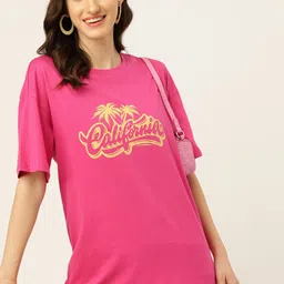 DressBerry Printed Drop-Shoulder Sleeves Pure Cotton T-shirt-image-64