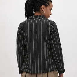 R.Code by The Roadster Life Co. Striped Single-Breasted Blazer image 3