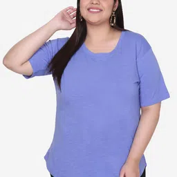 IN Love Plus Size Round Neck Drop-Shoulder Cotton T-shirt image 1