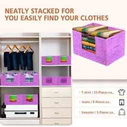 Aura Purple Set of 3 Regular Drawer Organiser Organisers image 3