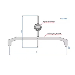 Insize Large Range Digital Radius Gauge 300-2500 mm Range, 2512-200 image 2