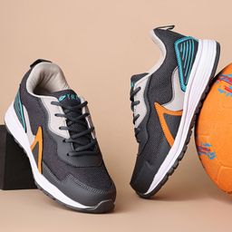 TRASE Colour Blocked Lace Up Running Shoes - Grey-picture-32