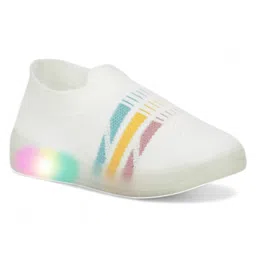 Lil Lollipop Mesh Detailed & Striped LED Shoes - White-picture-12