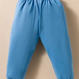 Mini Donuts Single Jersey Knit Full Sleeves Striped T-Shirt & Lounge Pant Set - Blue image 5