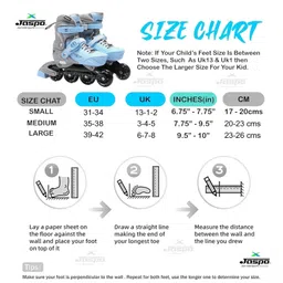 JASPO Sparkle 2.0 Adjustable Inline Roller Skates for Kids & Youth PU Wheels, ABEC-7 Bearings, Hard Boot, Aluminium Chassis, 70mm PU 85A Wheels Blue-S image 5