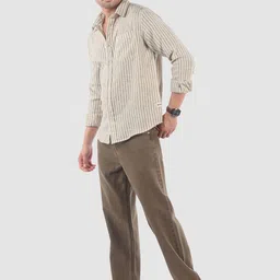 Beyoung Vertical Striped Long Sleeves Cotton Shirt image 4