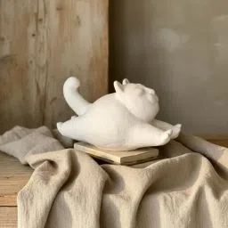 Mason Home Beige Terracotta Meow Sculpture-picture-16