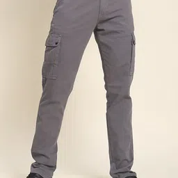 The Roadster Lifestyle Co Pure Cotton Slim Fit Trousers-picture-34