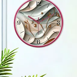 Aura Multicoloured Printed Contemporary Wall Clock image 2
