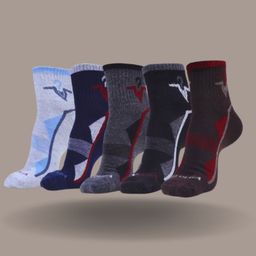 MJE Men Pack Of 5 Patterned Ankle Length Socks-image-18
