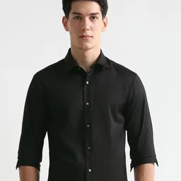 Arrow New York Men Slim Fit Solid Spread Collar Formal Shirt-picture-22