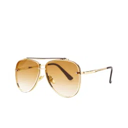 TAMZY Unisex Black Lens & Gold-Toned Round Sunglasses with-picture-47