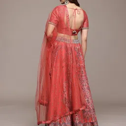 aarke Ritu Kumar Printed Lehenga & Blouse With Dupatta image 4