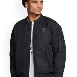 UNDER ARMOUR Men Solid Project Rock Bomber Jacket-picture-23