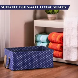 Aura Blue & White Dot Printed Drawer Organiser image 5