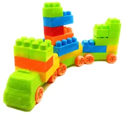 FunBlast Building Blocks Set With Wheels Multicolour - 50 Pieces-image-77
