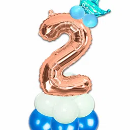 Shopperskart Numeric 2nd Prince Happy Birthday Balloons Decoration Set Multicolour - Pack of 13-picture-5