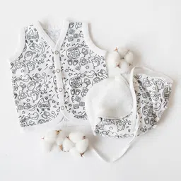 Yellow Doodle Vest and stay-dry Nappy Set - Love You Mom - Black White-picture-39