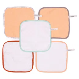 Mi Arcus  100% Organic Cotton Solid Wash Cloth Pack of 5 Multi Color-image-37