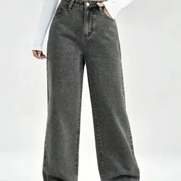 SAKIA Women Jean Relaxed Fit High-Rise Light Fade Stretchable Jeans-picture-17