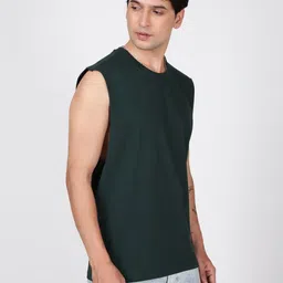 Bene Kleed Round Neck Sleeveless Relaxed Fit Cotton T-shirt image 5