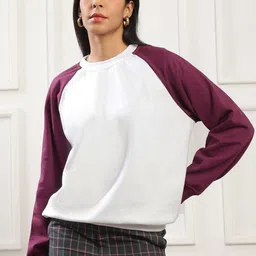 Globus Women Colourblocked Round Neck Sweatshirt-image-89
