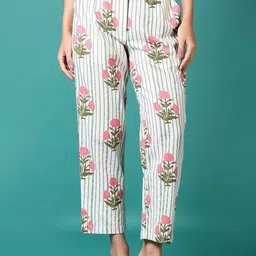 LIMEROAD Women Floral Printed Trousers-image-68