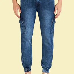 STUDIO NEXX Men Jogger Mid-Rise Clean Look Heavy Fade Non Stretchable Jeans-picture-29