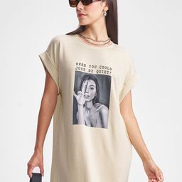 Tokyo Talkies Women Print T-shirt Midi Dress-picture-36