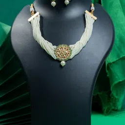 Kizzi Women White Gold Plated Jewellery Set-picture-39