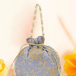 Kuber Industries Set Of 3 Embroidered Potli Clutch image 4