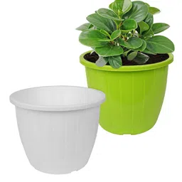 Kuber Industries 2-Pcs White & Green Planters-image-65