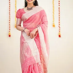 Marziyaa Woven Design Zari Silk Cotton Banarasi Saree-picture-16
