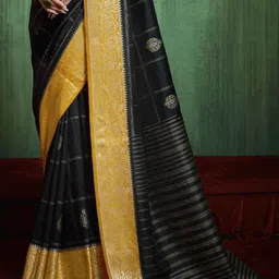TIRA Woven Design Zari Silk Blend Handloom Banarasi Saree image 5