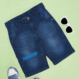 Pantaloons Junior Boys Solid Washed Denim Shorts-picture-16