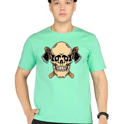 BRAWNY BATTLER Men Graphic Printed Round Neck Cotton T-shirt image 2