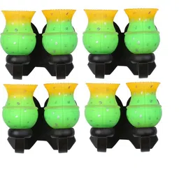 Somil Premium Designer Glass Wall / Night Lamp Elegant & Stylish Dcor Accent for Modern Interiors, color- Green, Yellow, Size, 28.5 X 23.5 X 28.5 CM-image-91