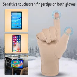 LOOM LEGACY Women Patterned Acrylic Winter Gloves image 5