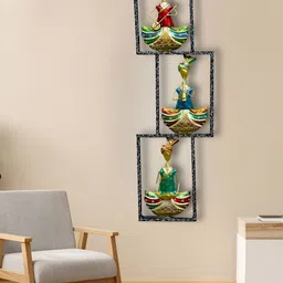 PRANJALS HOUSE Red & Green Printed Rajasthani 3 Musicians Wall Hanging-image-8